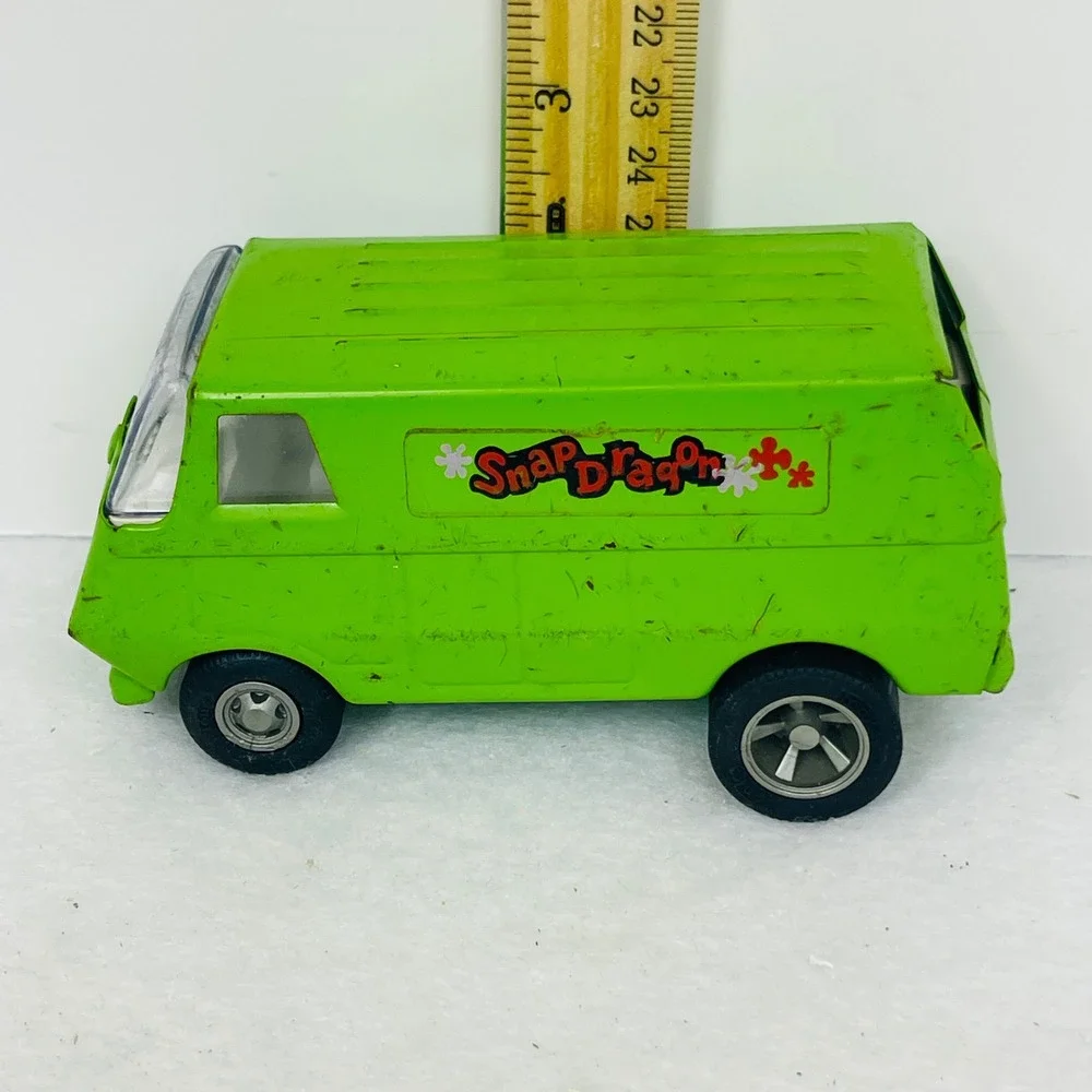 Vintage Tonka Snap Dragon Van Lime Green Metal Diecast USA 55450 Retro Toy